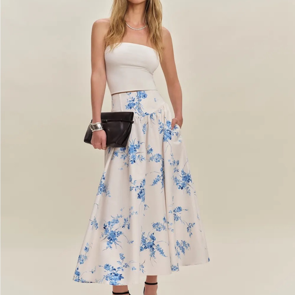 Reformation Polina Skirt Ivory - Size 0 NWT